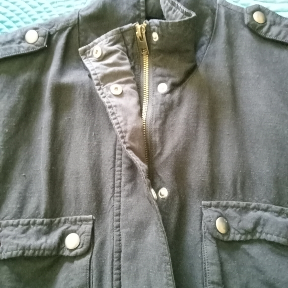 Lucky Brand Zip Snap Drawstring Cargo Pocket Vest Sz XL - Picture 5 of 5